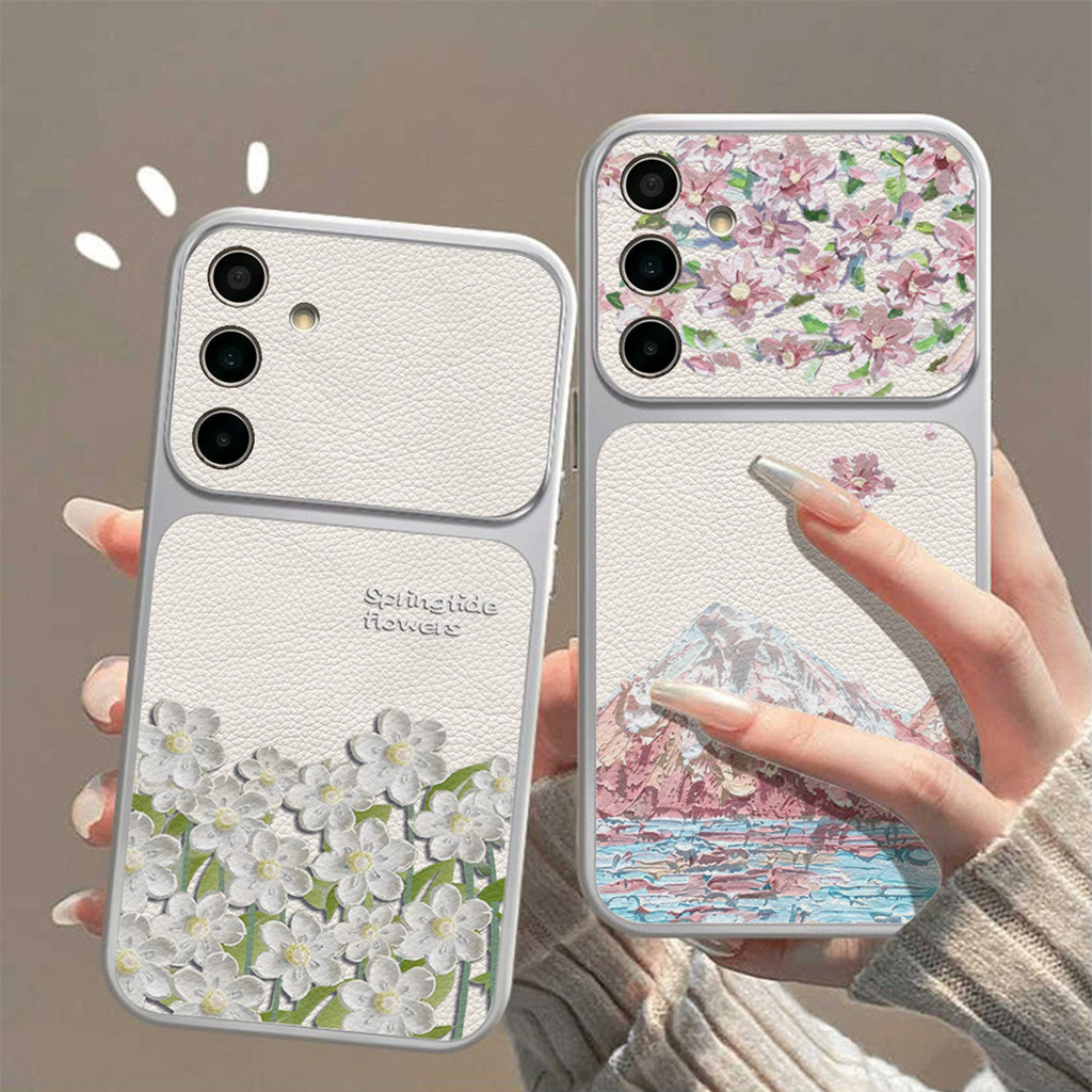 ดอกไม้น่ารัก เคส For Samsung A56 A17 A07 A05 A36 A06 A15 A56 A14 A25 A24 A32 A35 S26 S24 S25Ultra ฝุ่นนุ่มโทรศัพท์ปกหลัง