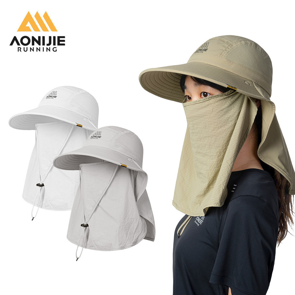 AONIJIE E4627 หมวกปีกกว้างสำหรับกลางแจ้งที่คลุมศีรษะ ป้องกันแสง UV หมวกเดินป่า
