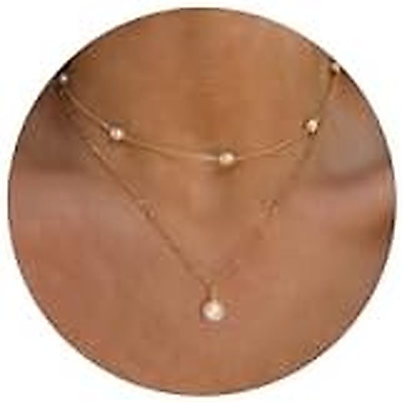 Pearl Necklace for Women- 14K Gold-plated/White Gold-plated Dainty Pearl Necklace for Women