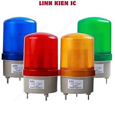 LED-1101J ไซเรนปลุก LED หมุนได้สีน้ําเงิน 220VAC Linhkien IC