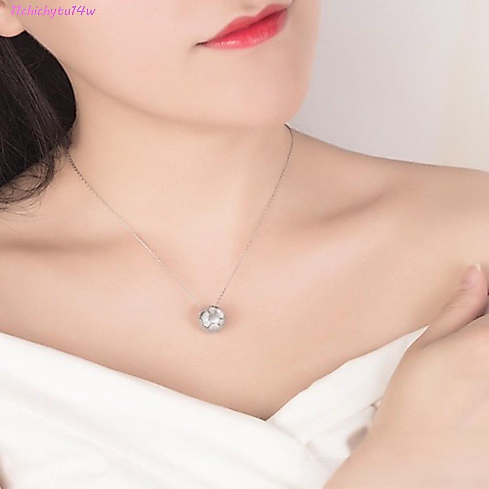 CHICHYTU14W สร้อยคอฟุตบอล, Rhinestone 3D จี้ฟุตบอล Choker, เครื่องประดับแฟชั่นโซ่โลหะ Clavicle CHAIN