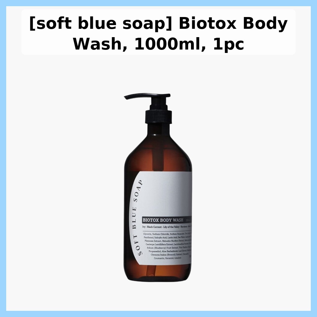 [MUMCHIT] Biotox Body Wash Soft Blue Soap 1L, Moisturizing Perfume Body Cleanser