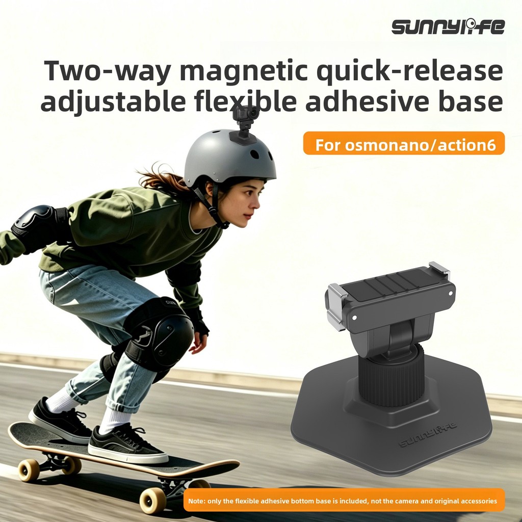 Sunnylife Osmo Nano Dual Magnetic Flex Mount Action 6 ฐานปรับได้แบบปลดเร็วสําหรับกล้องแอคชั่นแคมเมรา