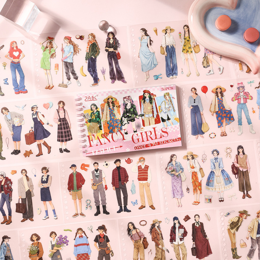 Journamm 50 แผ่น Embellishments สติกเกอร์หนังสือสําหรับ Journaling Scrapbooking การ์ดทํา DIY หัตถกรรม Collage สติกเกอร์