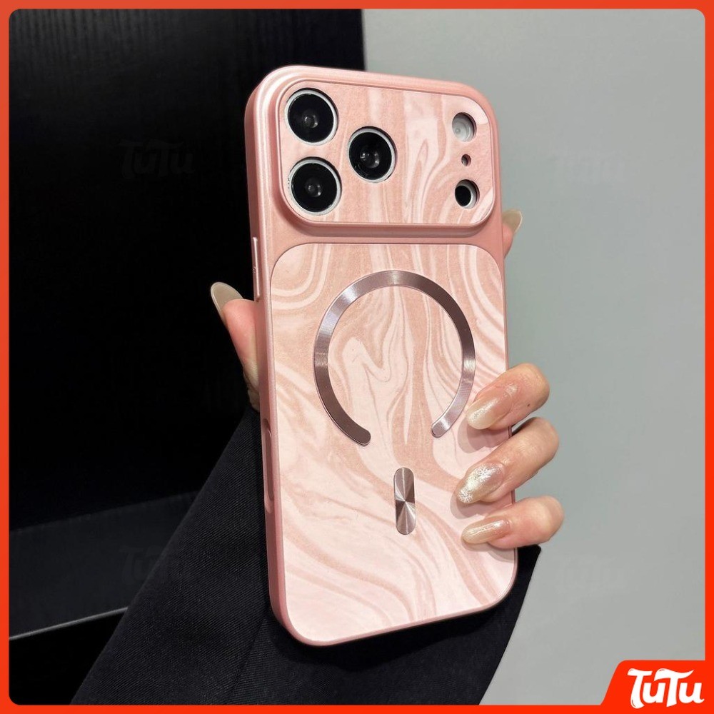 TuTu เข้ากันได้กับเคสโทรศัพท์ระลอกคลื่น, เหมาะสําหรับ IPhone 11 13 15 16 17 Plus พร้อมพื้นผิว Frosted เคสโทรศัพท์ Patter หรูหรา, เลนส์ MacaroonColorRipplePhoneCase