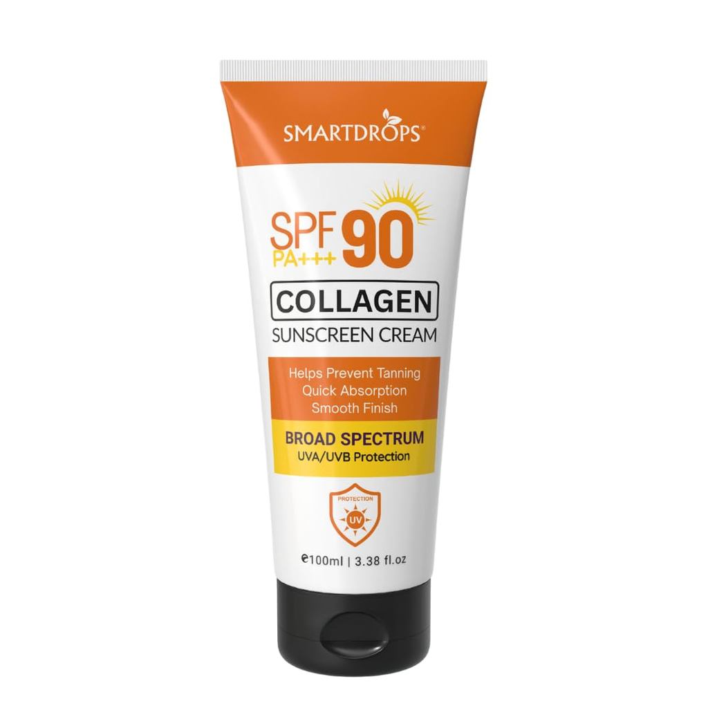 คอลลาเจนครีมกันแดดSPF90|SPF90BroadSpectrumFaceครีมกันแดด|มอยเจอร์ไรเซอร์ครีมกันแดดสําหรับผิวหน้า|ครี