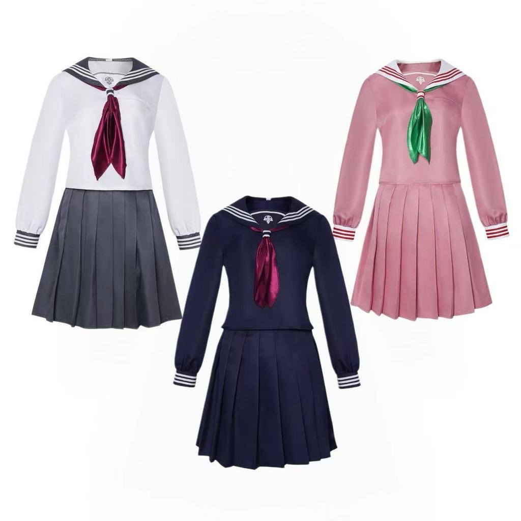 Silent Hill Deep Water Chizuru สีเทาสีชมพู JK ชุดคอสเพลย์ 2D เกม Chizuru คอสเพลย์