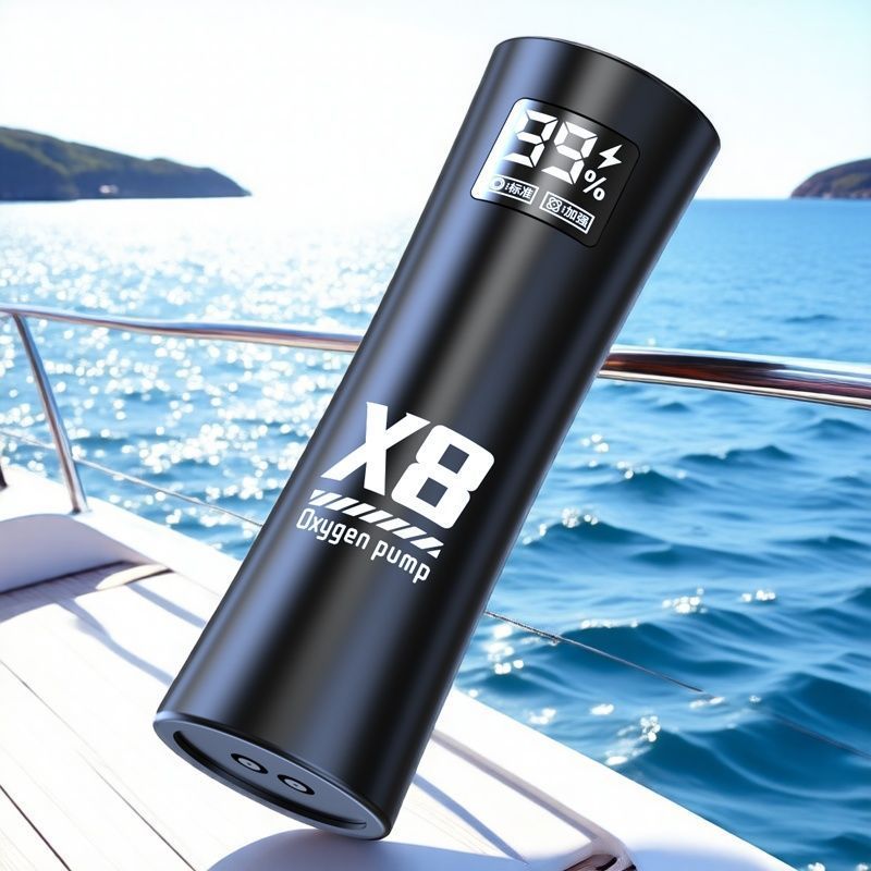 鱼缸静音usb氧气充电增氧泵养鱼车载户外增氧机家用锂无线Fish tank aerator pump, home aquarium oxygen pump, USB silent aerator pu