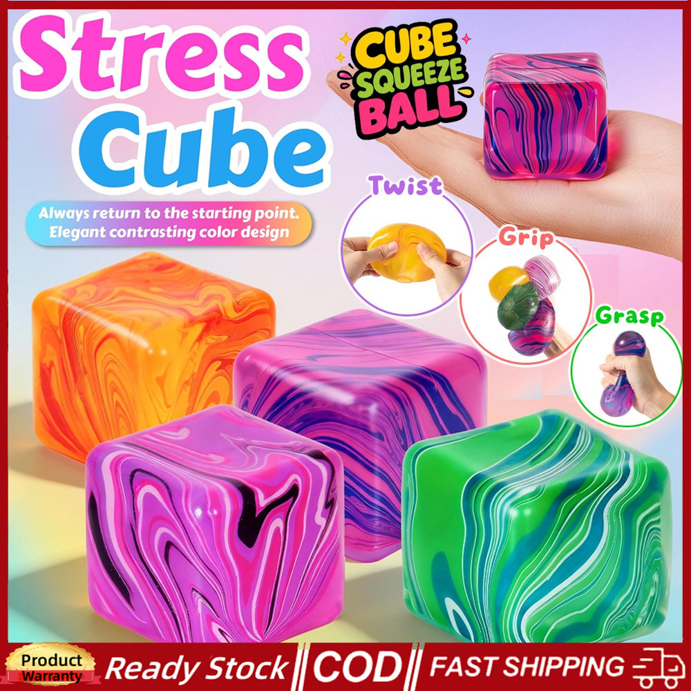 (จัดส่งภายใน 12H) 4PCS Needoh Soft and Glutinous Sensory Stress-relief Toy Cube Slow Rebound บรรจุเจลลูกบอลยืดได้ Soft Ice blind box Anti-Anxiety Squeeze BALL