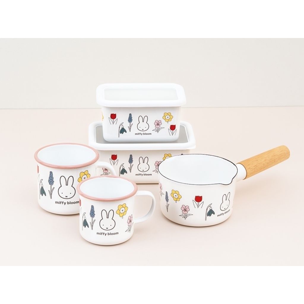 🇯🇵miffy แก้วน้ำแสตนเลส คอลดอกไม้แก้วน้ำ หม้อสี่เหลี่ยม ทับเปอร์แวร์เลี่ยมตื่น ลึก
