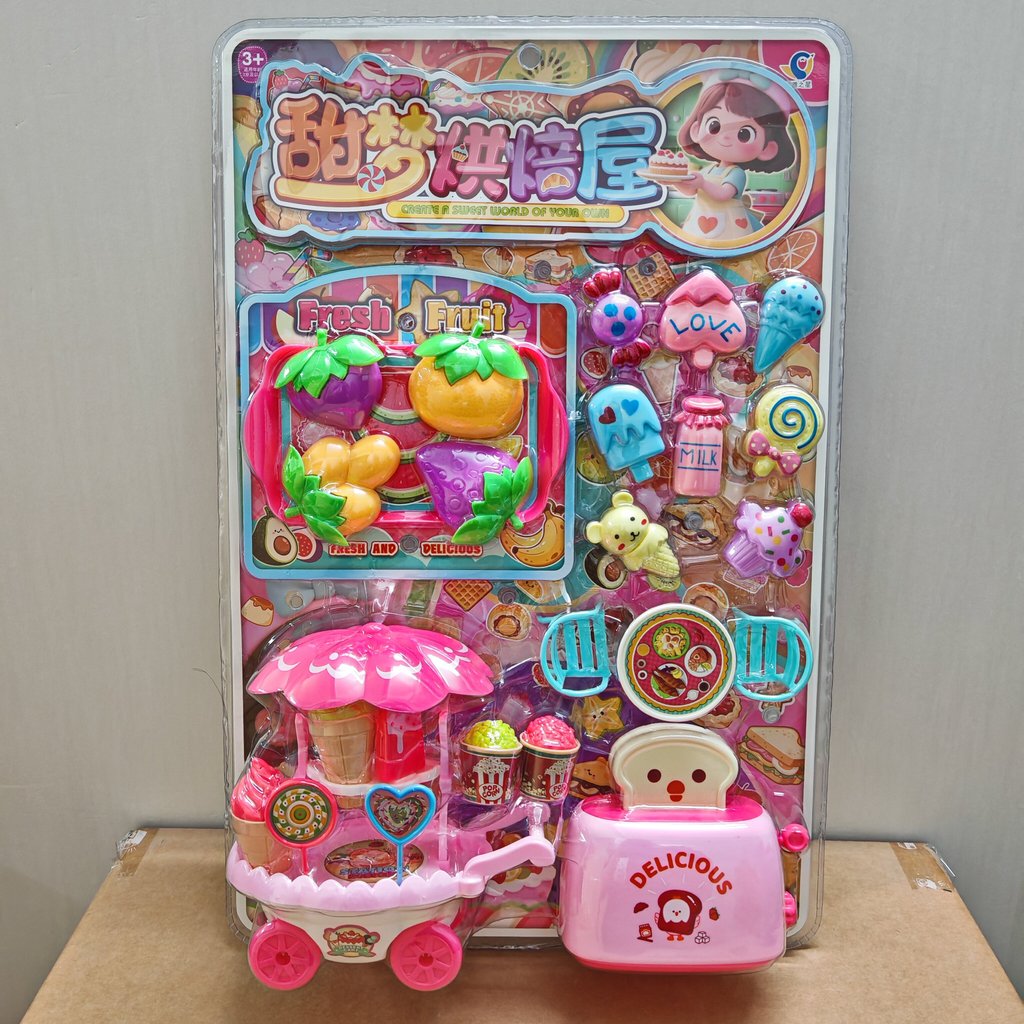 สไตล์ใหม่ Banzhuang Xingya Star 328-81 Sweet Dream Baking House ไอศกรีมรถบรรทุกเครื่องทําขนมปัง Play