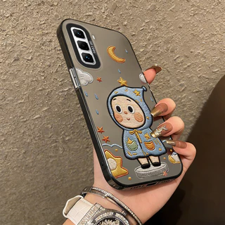 เคสสําหรับ infinix hot 50 60 pro plus hot 50i 60i 4g 60 pro+ 5g 60i 4g เคสโทรศัพท์เคสแข็งกันกระแทกดีไซน์ใหม่ความงามน่ารักการ์ตูนเย็บปักถักร้อยสําหรับสาว CYCXX1