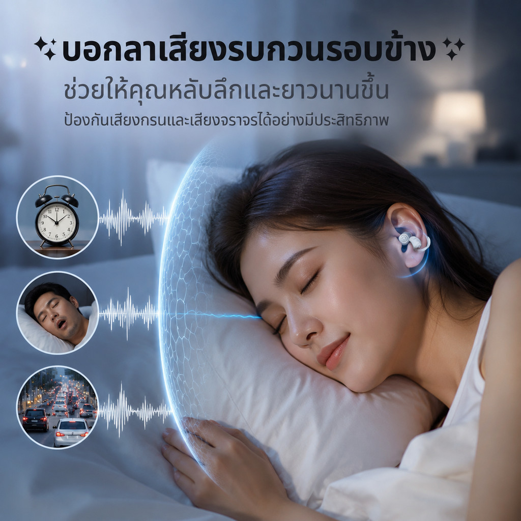 2-in-1 Earplugs ลดเสียง นุ่มใส่สบาย ที่อุดหู ที่อุดหูตอนนอน ที่อุดหูกันดัง เอียปลั๊กอุดหู อุดหูกันเสียง เอียร์ปลั๊