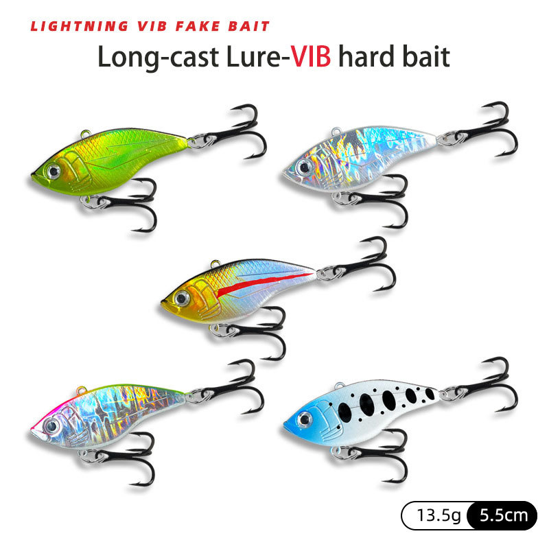 เหยื่อตกปลา VIB พลาสติก ทิ้งไกล จมตัว เลียนแบบปลา 5.5 ซม. 13.5 ก. รุ่นสายฟ้า
