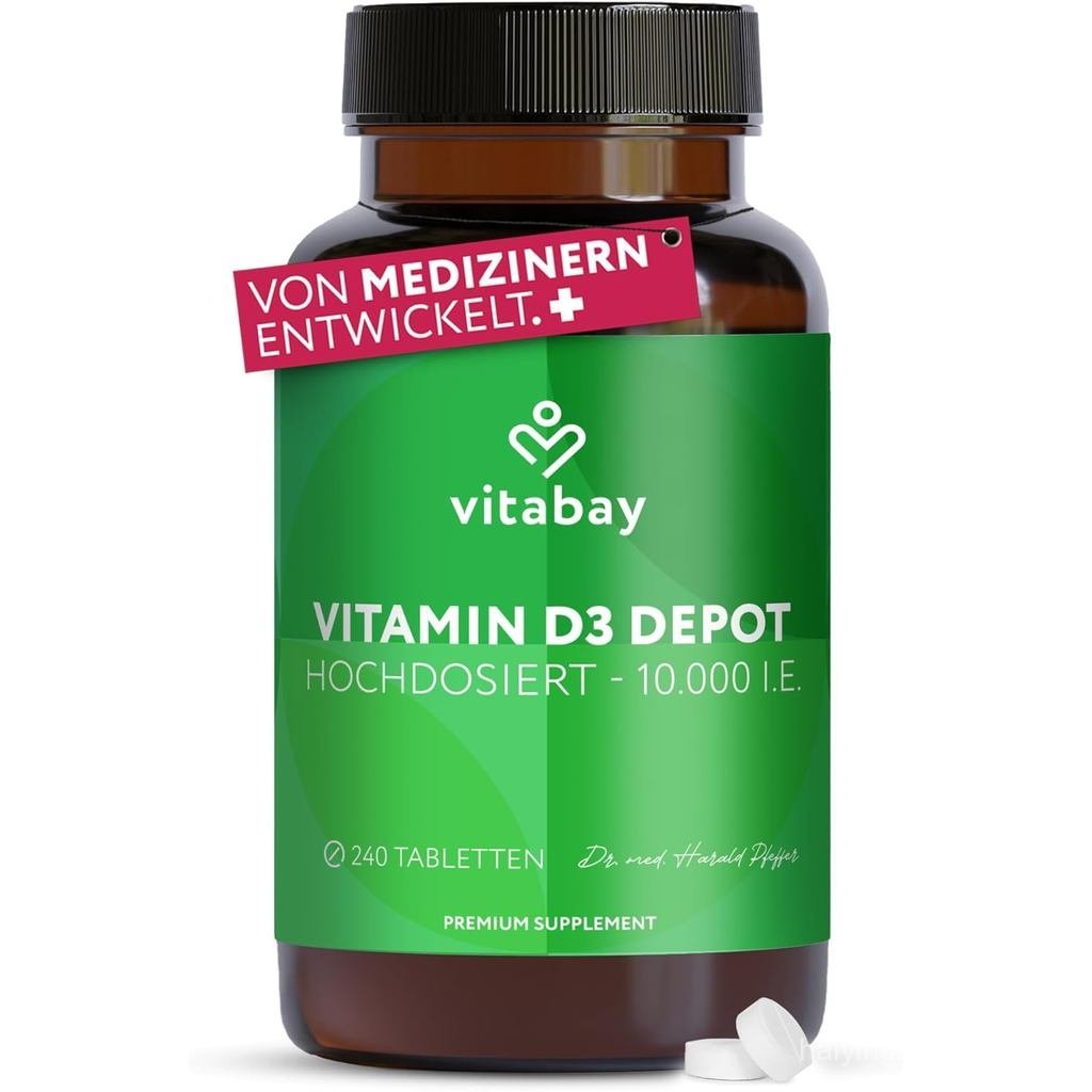 Vitabay D3 Depot 10000 IU 240 เม็ด D3 เม็ดและแคปซูล Vit D 10000