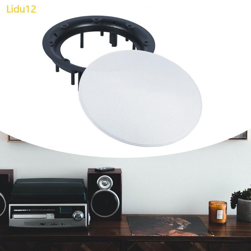 Lidu12 Speakers Grill Cover White Speakers Grill Mesh Round SubWoofer Grille Car Speakers