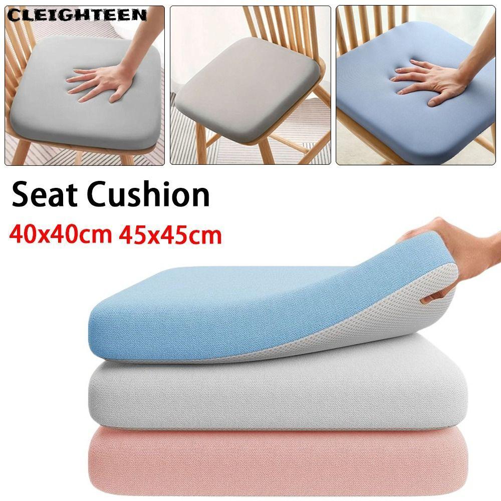 เบาะรองนั่ง CLEIGHTEEN, 4 ซม.หนา Breathable Office Chair Pad, Rebound Anti-Slip Memory Foam เบาะเอวสําหรับนั่งยาว Lumbar Support Pain Relief