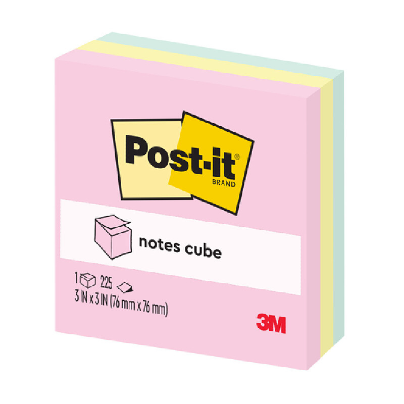 กระดาษ POST-IT โพสต์-อิท 654 Pastel สีพาสเทล 3x3 นิ้ว