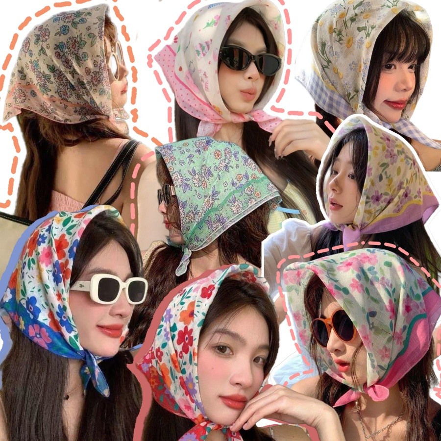 56 ซม.ผ้าพันคอสี่เหลี่ยมเล็กหญิงฤดูใบไม้ผลิฤดูใบไม้ร่วงวรร