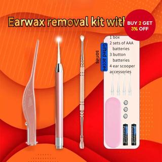 Illuminated Earwax Remover Kit for Family Use with 13 Tools and Puncture Cleaner，ear wax remover for kids，earplug，gamot sa tenga ng tao
