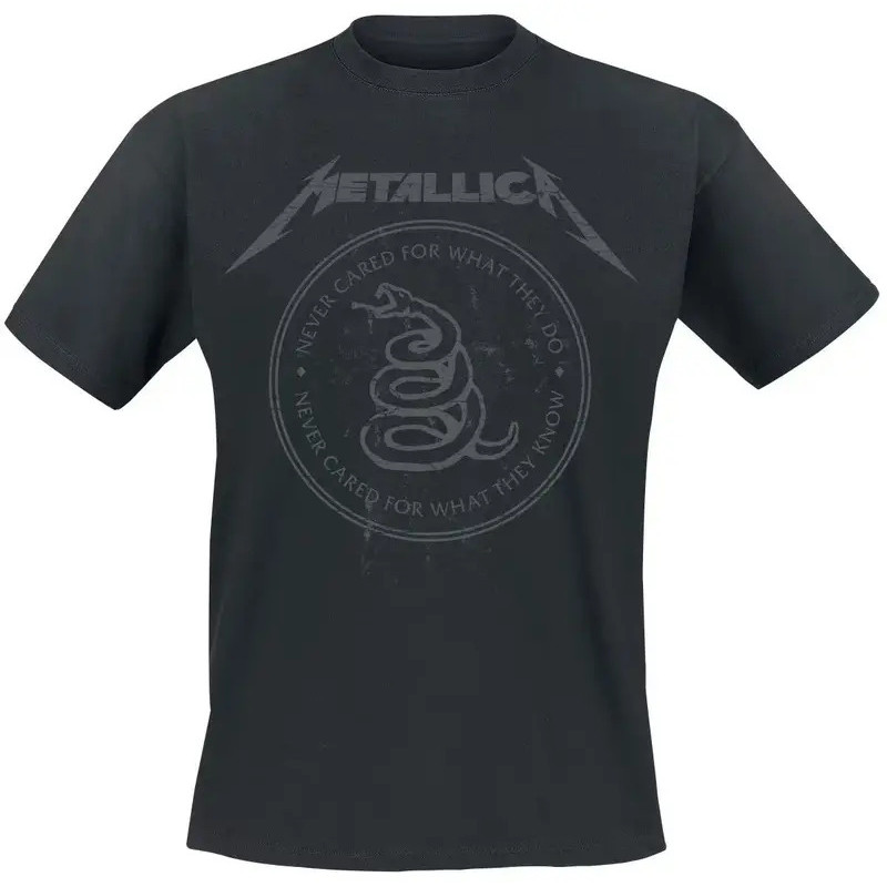 เสื้อยืด Metallica Snake ยอดนิยม ลายวงร็อกสำหรับแฟนร็อก/คนรักสไตล์สตรีท ใส่คอนเสิร์ต/แต่งตัวสไตล์กรันจ์