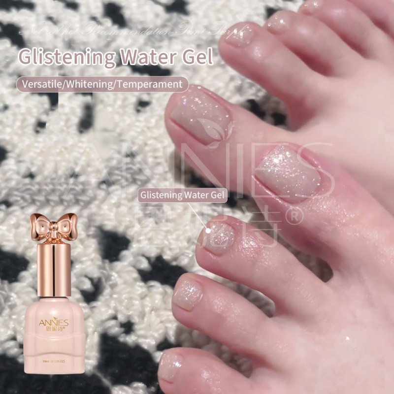 ANNIES กาวยาทาเล็บกระพริบ เจลสีชมพู Fine Flashing 12ml