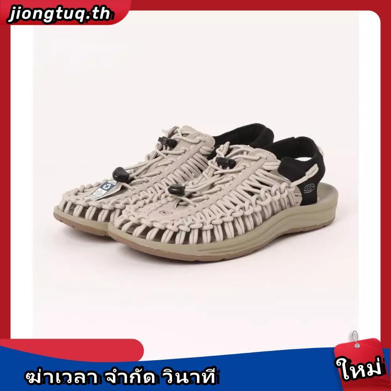 Keen Uneek ของแทั (สีครีม) รองเท้าแตะกีฬากลางแจ้ง ทำด้วยมือ 100% ระบายอากาศได้ดี ใส่ได้ทั้งชายและหญิ