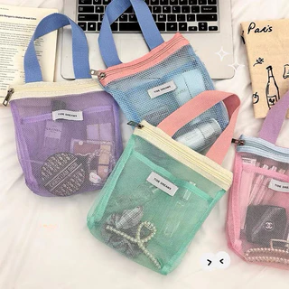 my-shop: กระเป๋าถือแบบใสใส่ของ ชายหาด Bath Tote Bag โดปามีน-สามารถใช้เก็บอุปกรณ์เสริมเครื่องสำอางชิ้นเล็กๆ-GW-0012