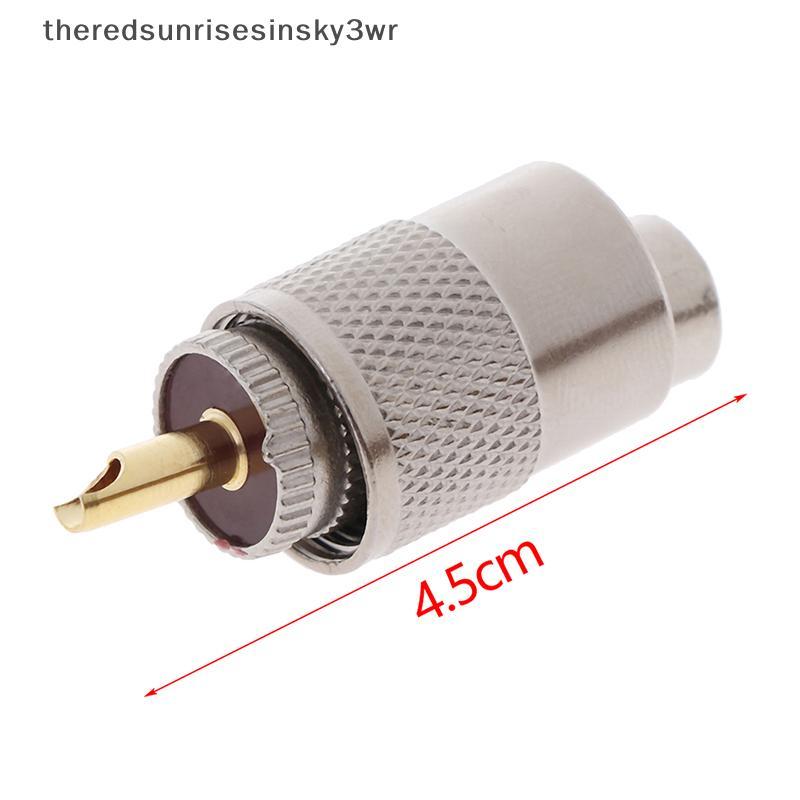 (the) 1PCS UHF PL259 ปลั๊กชายอะแดปเตอร์เชื่อมต่อบัดกรีตรงสําหรับ RG8U RG58-3 (TH)