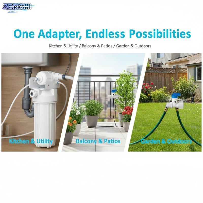 [เซน-ที] อะแดปเตอร์น้ํา Reverse Osmosis เกลียว 12 นิ้วแปลงเป็นบอลวาล์วหลอด 14 38 สําหรับพิพิธภัณฑ์สัตว์น้ําและตัวกรองบ้าน