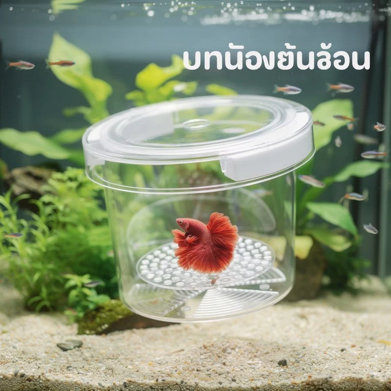 กล่องแยกปลาลอยน้ำ อนุบาลลูกปลา แยกปลาป่วย thumbnail 5