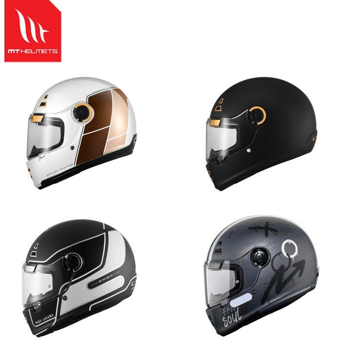 MT Retro Helmet Cruise Motorcycle Full Helmet Motorcycle Bluetooth Slot Safety Helmet Galama
