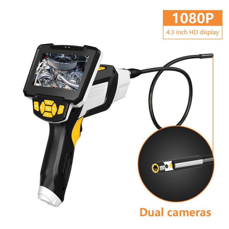 สินค้าใหม่ inskam112-2 Dual Lens Turnable Industrial Endoscope Car Pipe Repair HD Monitoring