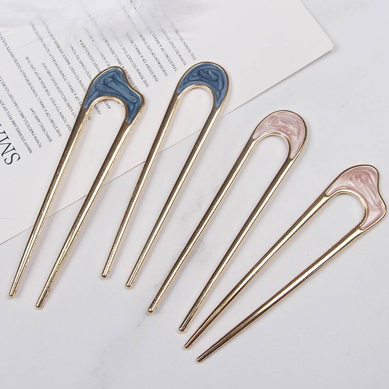 PCLUYBOY โลหะ U รูปร่างผม Sti ผู้หญิง Elegant Shell เคลือบ Hairpin หญิง Headwear ใหม่ PCLUYBOY