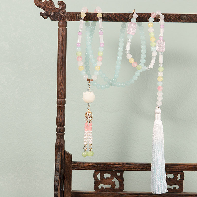 สไตล์ใหม่สไตล์ Yingluo กลับ Cloud พู่ neckla ใหม่สไตล์จีน Yingluo กลับ Cloud Fringd สร้อยคออุปกรณ์เส