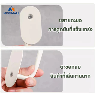 ตะขอแบบติดผนัง ที่แขวนกระเป๋า สำหรับติดผนัง ตะขอแขวน กุญแจ ยึดติดแน่น อเนกประสงค์ ไม่ต้องเจาะผนัง