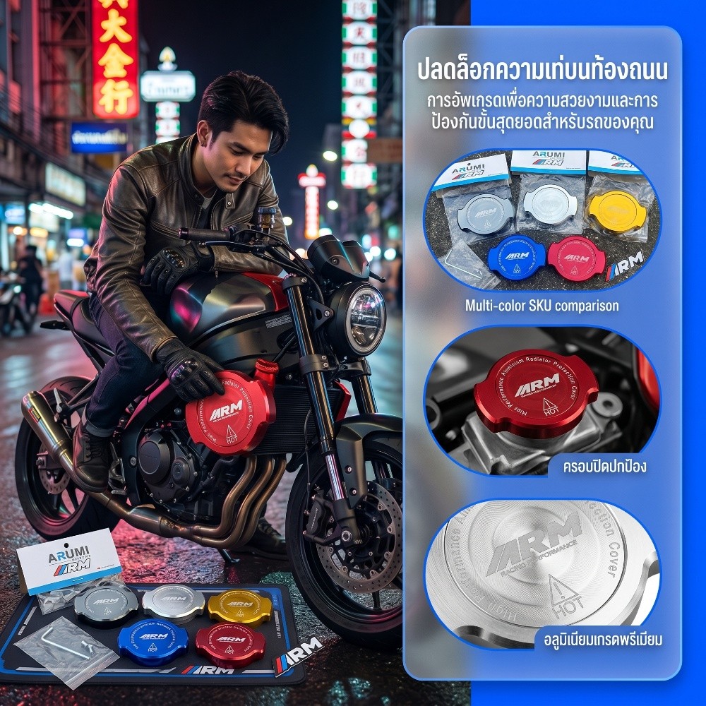 ฝาครอบถังน้ำมันมอเตอร์ไซค์ ฝาครอบฝาถังน้ำมัน สำหรับใส่ CNC HONDA Giorno ทำจากอลูมิเนียมอัลลอยด์