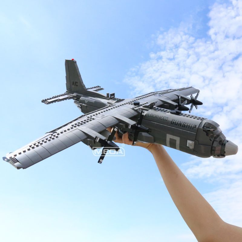 ใช้งานร่วมกับเลโก้บล็อกตัวต่อ US Army AC130 Air Gunship ขนส่งโจมตีเครื่องประดับเครื่องบิน 64 ซม.ของเ