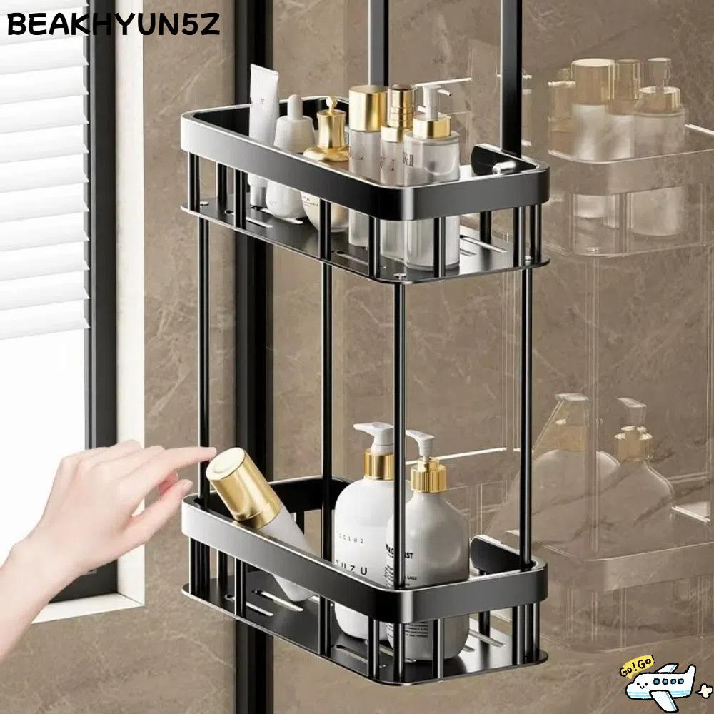 BEAKHYUN5Z ชั้นวางแขวนในห้องน้ํา, ชั้นวางจัดระเบียบห้องน้ํามัลติฟังก์ชั่นแบบถอดได้, ประหยัดพื้นที่เหนือประตูไม่ต้องเจาะรูห้องน้ําอุปกรณ์ในครัว