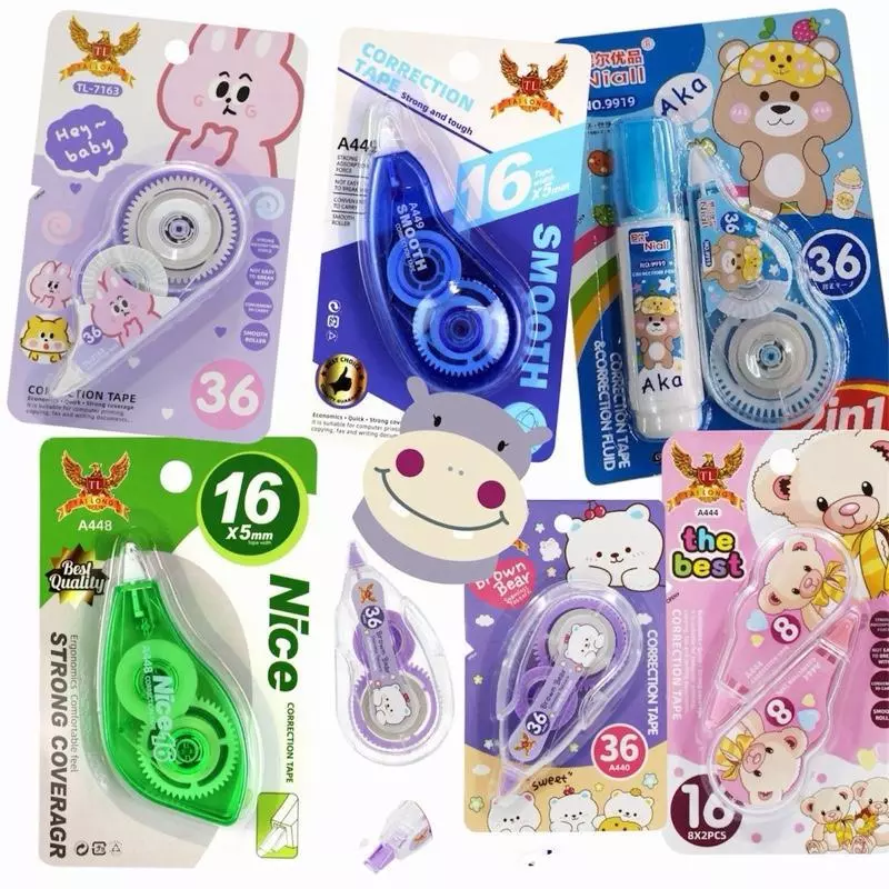 เทปลบคำประทับ / เทปลบคำผิด 2in1 (ยกกล่อง) 24 ชิ้น ยกโหล 12แพค