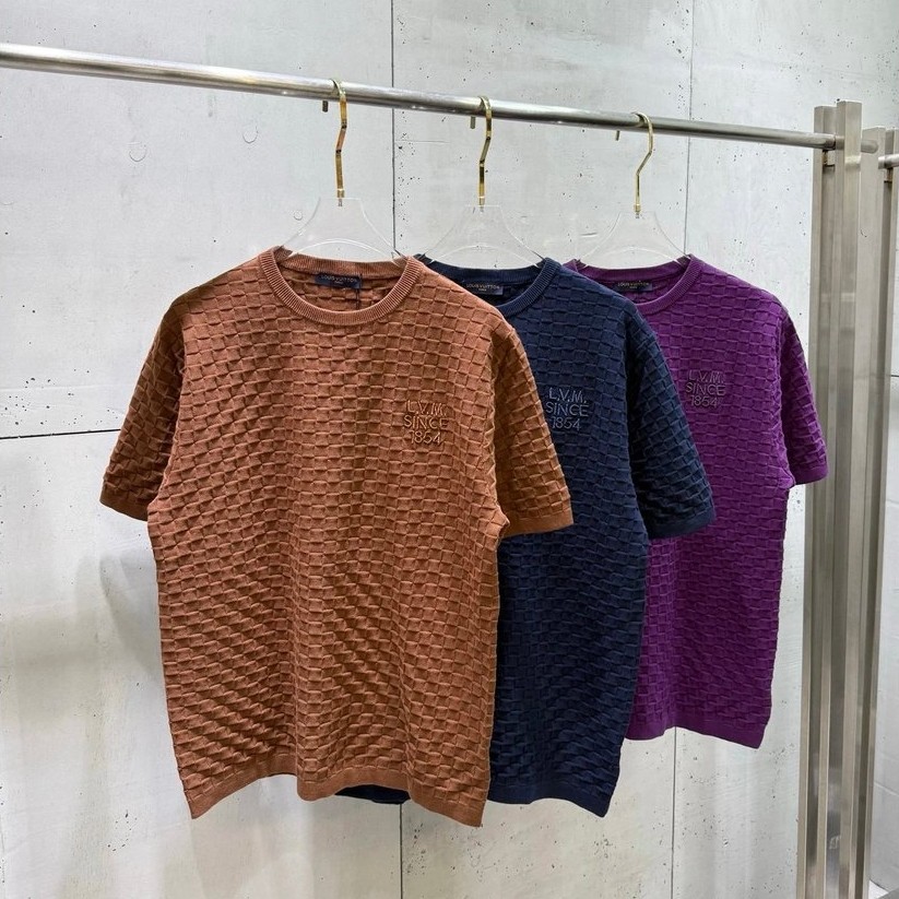 เพดานระดับ V เย็บปักถักร้อย Full-Frame Checkerboard Jacquard โลโก้ Casual แฟชั่น All-Match สบาย Text