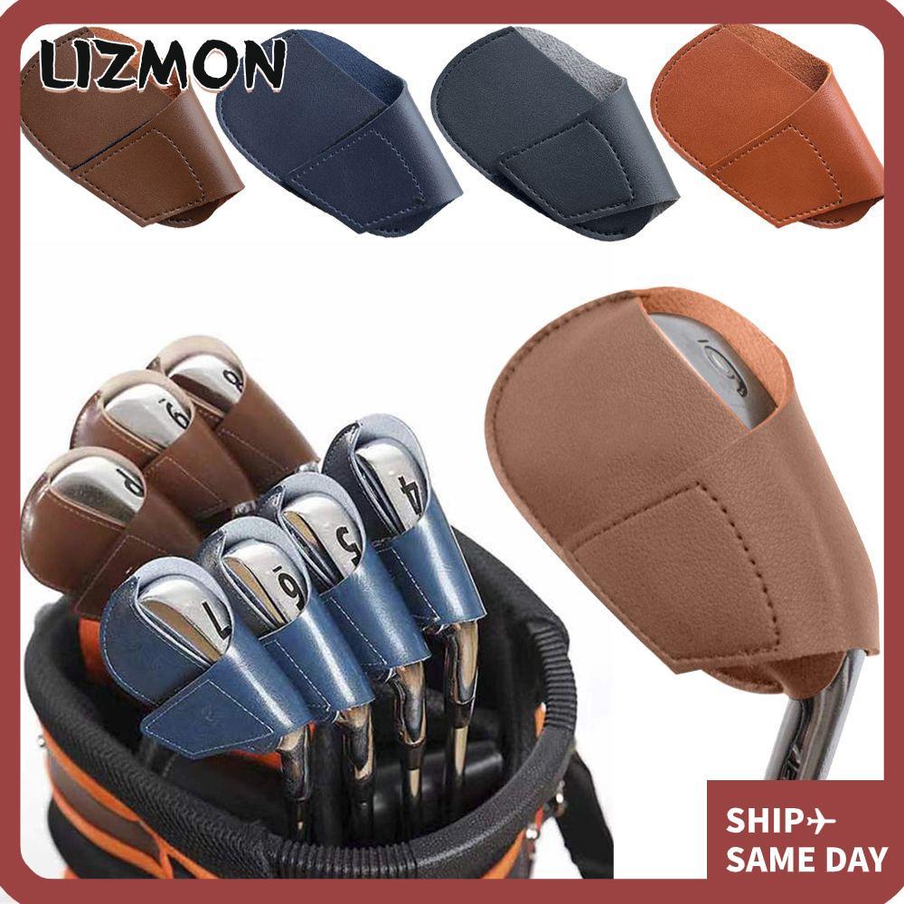 LIZMON Golf Iron Head Cover อุปกรณ์เสริมหนังที่ใช้งานได้จริงปลอกก้านกอล์ฟ