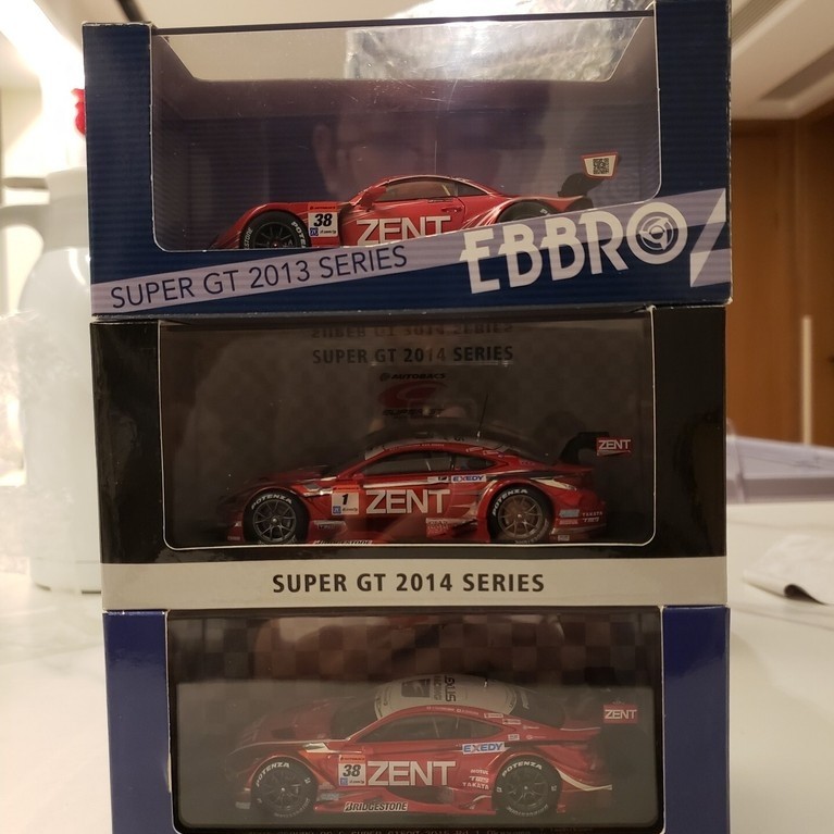 $㊐1/43 ebbro sc430 gt500 2013 Champion 1: 43 รถรุ่น Lexus zent cerumo SC430 super gt500 Championship