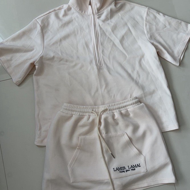 ชุดเซต เสื้อ+กางเกงกระโปรง Lamer Lamai (M)