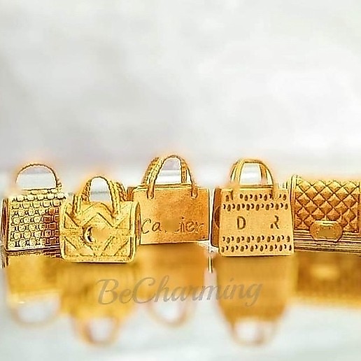 Becharming 999 ชาร์มกระเป๋าชุบทอง ada cop 999 Hole: 3mm