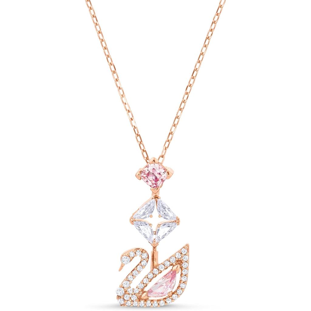 คอลเลกชันเครื่องประดับ Swarovski Dazzling Swan คริสตัลสีฟ้า คริสตัลสีชมพู คริสตัลใส