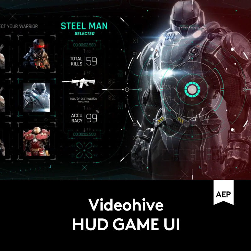 400 + High-Tech Sense Science Fiction Movie Game UI Interface Screen HUD Animation Element V20210802