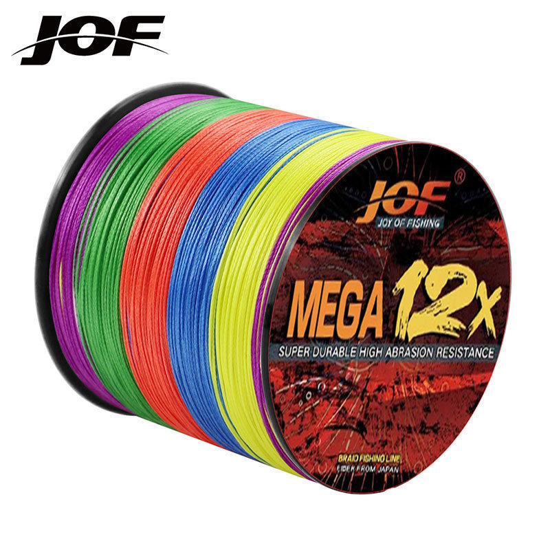 JOF X12 PE ถัก 300ม. 12 เส้น ทนทาน ล่อตกปลา Senar Pancing Tali Pancing