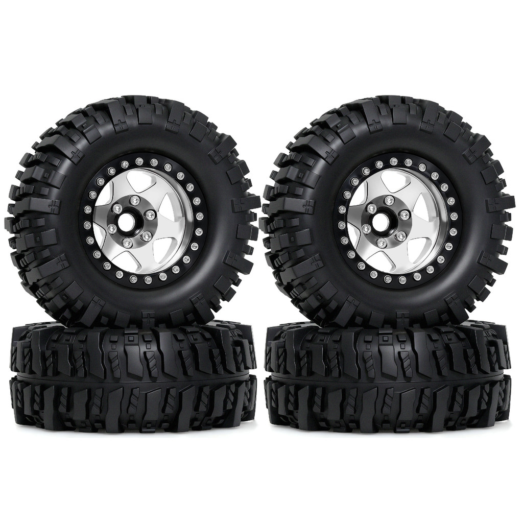 95 มม.12 มม.Hex สําหรับ 1/12 MJX H12Y H12P HYPER GO 1.9 Crawler ยางล้อยางนุ่ม Tyre โลหะล้อ hub