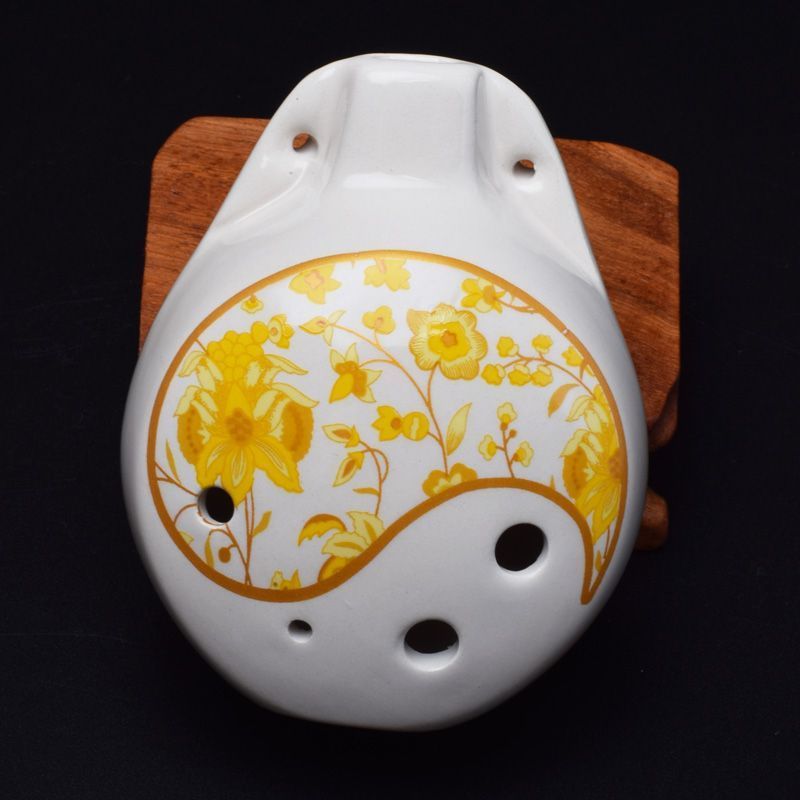 Six-Hole Ocarina 6-Hole เริ่มต้นเซรามิคผู้ใหญ่ Alto AC Key เด็กน่ารักเริ่มต้นเครื่องดนตรีแบบพกพา Daq